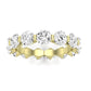 Silk Round Cut Moissanite Eternity Band yellowgold