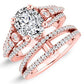 Sireli Cushion Moissanite Bridal Set rosegold