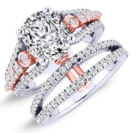 Sireli Diamond Matching Band Only (engagement Ring Not Included) For Ring With Cushion Center whitegold