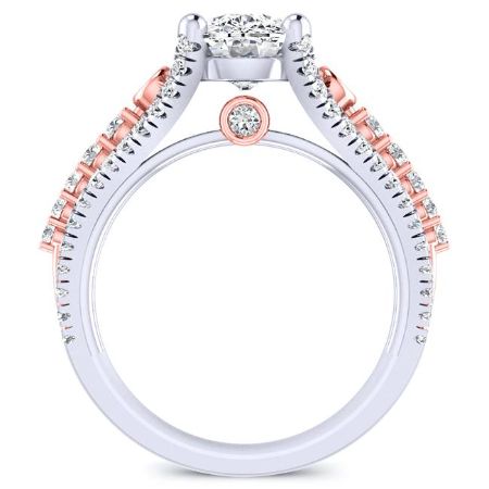 Sireli Diamond Matching Band Only (engagement Ring Not Included) For Ring With Cushion Center whitegold