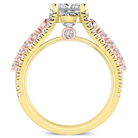 Sireli Diamond Matching Band Only (engagement Ring Not Included) For Ring With Princess Center yellowgold