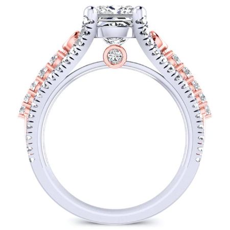 Sireli Diamond Matching Band Only (engagement Ring Not Included) For Ring With Princess Center whitegold