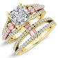 Sireli Princess Moissanite Bridal Set yellowgold