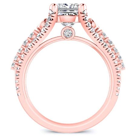 Sireli Princess Moissanite Bridal Set rosegold