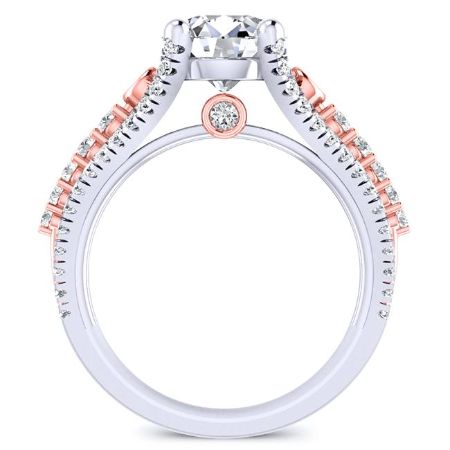 Sireli Round Moissanite Bridal Set whitegold