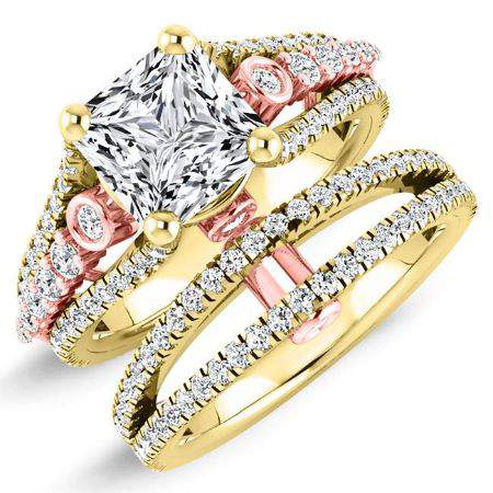 Sireli Princess Diamond Bridal Set (Lab Grown Igi Cert) yellowgold