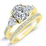 Snowdonia Cushion Moissanite Bridal Set yellowgold