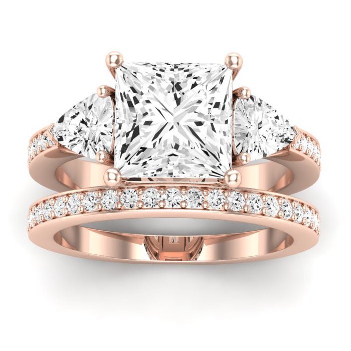 Snowdonia Diamond Matching Band Only (engagement Ring Not Included) For Ring With Princess Center rosegold