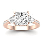 Snowdonia Diamond Matching Band Only (engagement Ring Not Included) For Ring With Princess Center rosegold