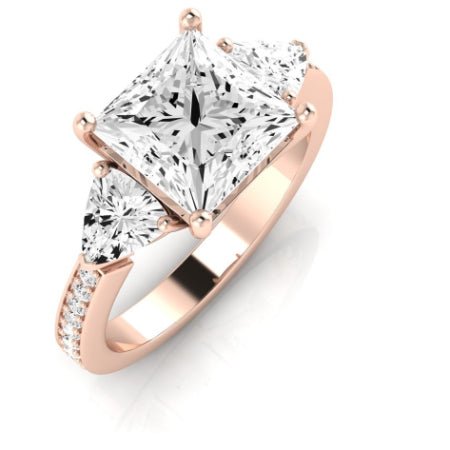 Snowdonia Diamond Matching Band Only (engagement Ring Not Included) For Ring With Princess Center rosegold