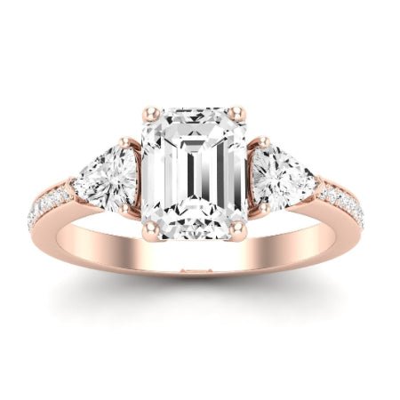 Snowdonia Diamond Matching Band Only (engagement Ring Not Included) For Ring With Emerald Center rosegold