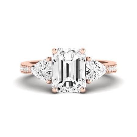 Snowdonia Diamond Matching Band Only (engagement Ring Not Included) For Ring With Emerald Center rosegold