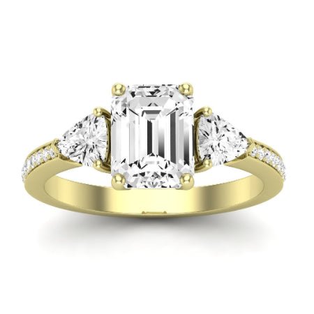 Snowdonia Diamond Matching Band Only (engagement Ring Not Included) For Ring With Emerald Center yellowgold