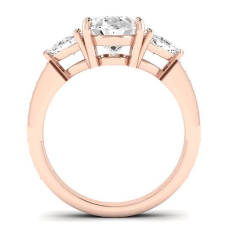 Snowdonia Diamond Matching Band Only (engagement Ring Not Included) For Ring With Oval Center rosegold