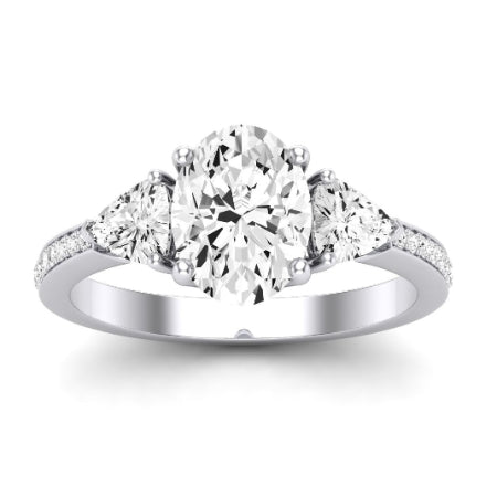 Snowdonia Diamond Matching Band Only (engagement Ring Not Included) For Ring With Oval Center whitegold