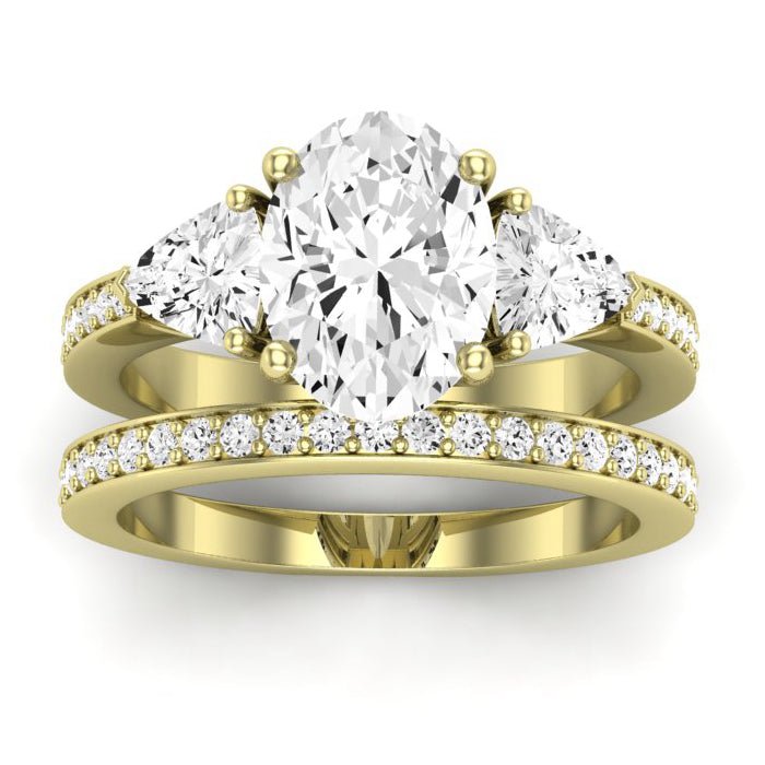 Snowdonia Diamond Matching Band Only (engagement Ring Not Included) For Ring With Oval Center yellowgold