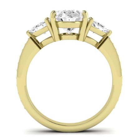 Snowdonia Diamond Matching Band Only (engagement Ring Not Included) For Ring With Oval Center yellowgold