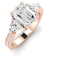 Snowdonia Emerald Diamond Engagement Ring (Lab Grown Igi Cert) rosegold