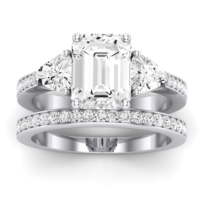 2.00 ct - Snowdonia - Emerald Moissanite Bridal Set