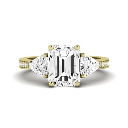 Snowdonia Emerald Moissanite Bridal Set yellowgold