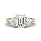 Snowdonia Emerald Moissanite Bridal Set yellowgold