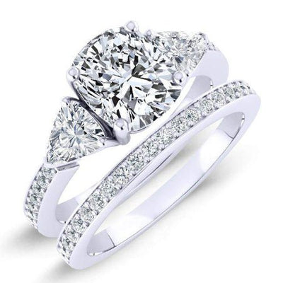 Snowdonia Cushion Diamond Bridal Set (Lab Grown Igi Cert) whitegold