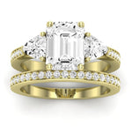 Snowdonia Emerald Diamond Bridal Set (Lab Grown Igi Cert) yellowgold