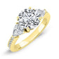 Snowdonia Round Diamond Bridal Set (Lab Grown Igi Rert) yellowgold