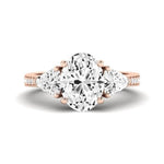 Snowdonia Oval Diamond Bridal Set (Lab Grown Igi Cert) rosegold