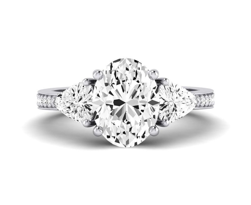 Snowdonia Oval Diamond Engagement Ring (Lab Grown Igi Cert) whitegold