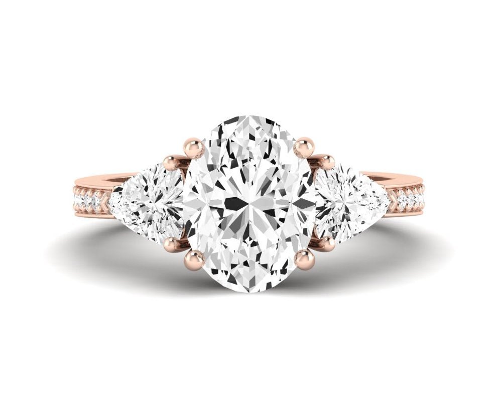 Snowdonia Oval Diamond Engagement Ring (Lab Grown Igi Cert) rosegold