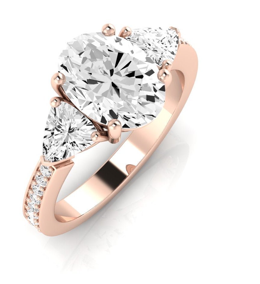 Snowdonia Oval Diamond Engagement Ring (Lab Grown Igi Cert) rosegold