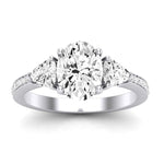 Snowdonia Oval Moissanite Bridal Set whitegold