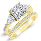 Snowdonia Princess Moissanite Bridal Set yellowgold