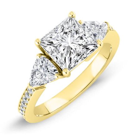 Snowdonia Princess Moissanite Bridal Set yellowgold