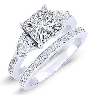 Snowdonia Princess Moissanite Bridal Set whitegold