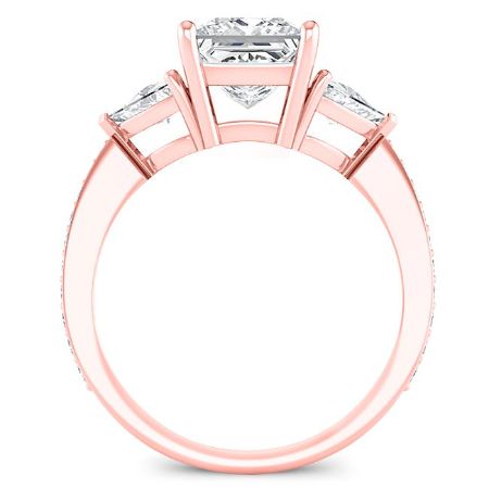 Snowdonia Princess Moissanite Engagement Ring rosegold