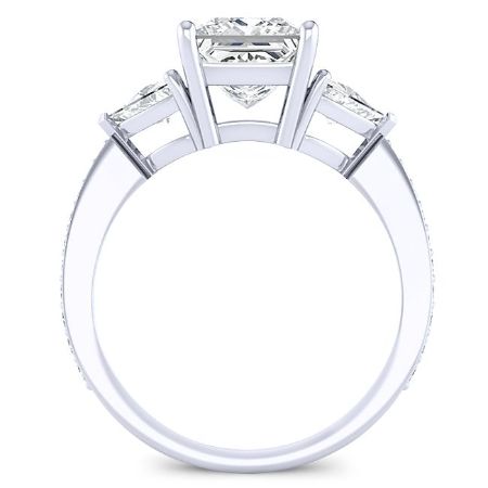 Snowdonia Princess Moissanite Engagement Ring whitegold