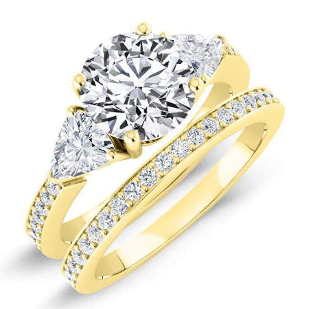 Snowdonia Round Diamond Bridal Set (Lab Grown Igi Rert) yellowgold