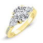 Snowdonia Round Diamond Engagement Ring (Lab Grown Igi Rert) yellowgold