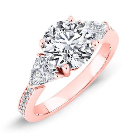 Snowdonia Round Diamond Engagement Ring (Lab Grown Igi Rert) rosegold