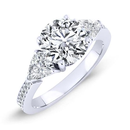 Snowdonia Round Moissanite Bridal Set whitegold