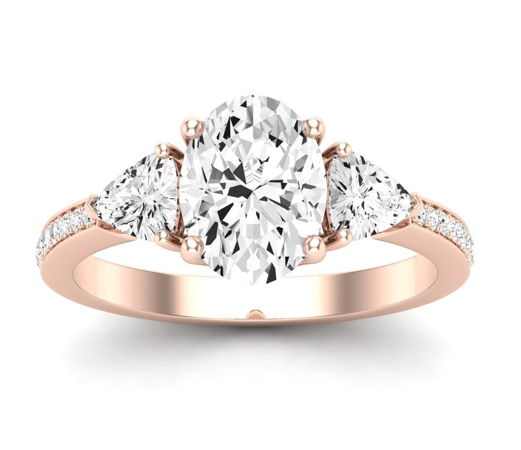 Snowdonia Oval Diamond Engagement Ring (Lab Grown Igi Cert) rosegold