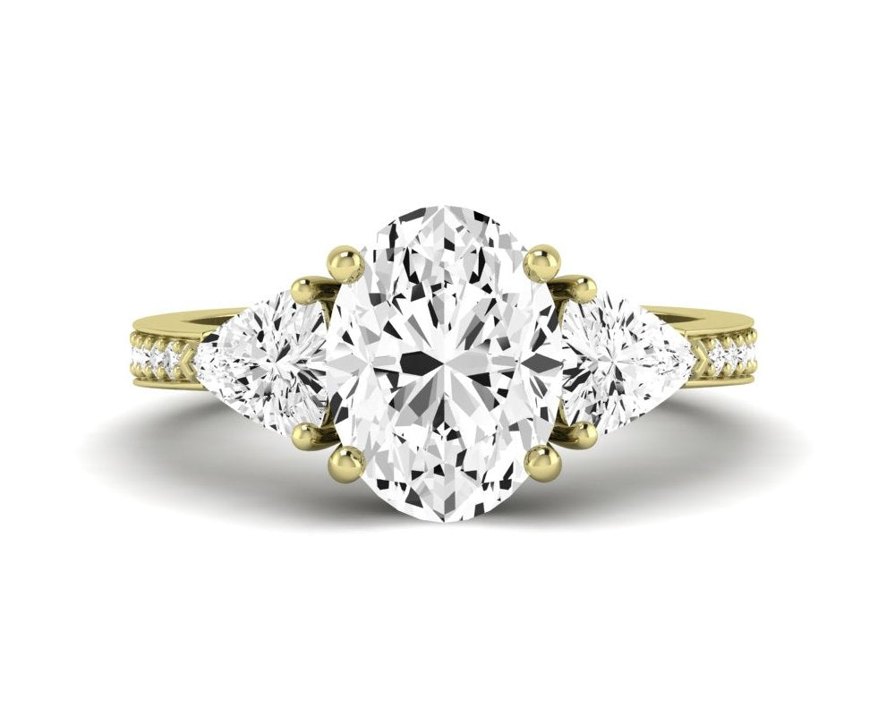 Snowdonia Oval Diamond Engagement Ring (Lab Grown Igi Cert) yellowgold