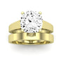 Snowdrop Cushion Diamond Bridal Set (Lab Grown Igi Cert) yellowgold