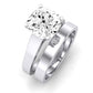 Snowdrop Cushion Diamond Bridal Set (Lab Grown Igi Cert) whitegold