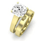 Snowdrop Cushion Diamond Bridal Set (Lab Grown Igi Cert) yellowgold