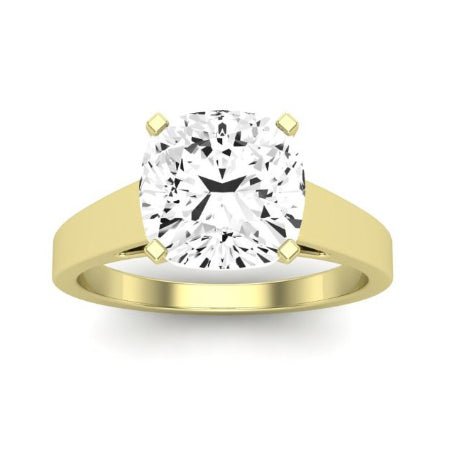 Snowdrop Cushion Moissanite Bridal Set yellowgold