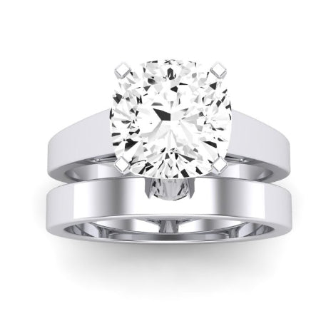 Snowdrop Cushion Moissanite Bridal Set whitegold