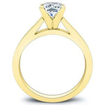 Snowdrop Cushion Moissanite Engagement Ring yellowgold